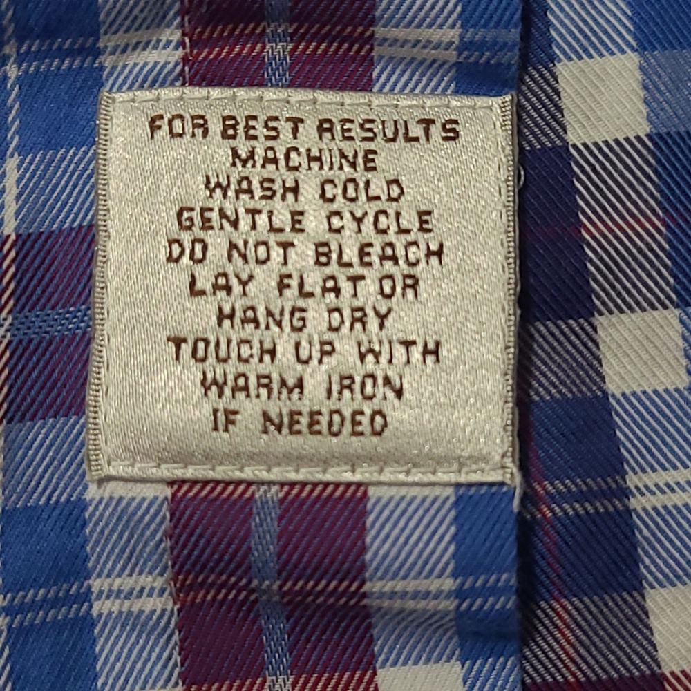 Peter Millar Button Down Shirt Mens Large Multi Color Plaid Long Sleeve Cotton - Picture 5 of 7